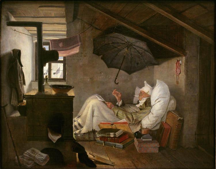 Carl Spitzweg The Poor Poet (mk09) oil painting picture